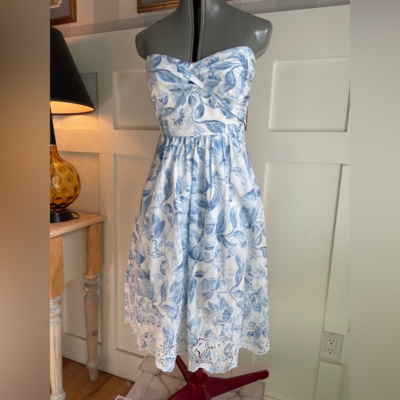 White House Black Market White Cotton Dress Size 00 - Picture 8 of 8